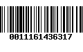 Código de Barras 0011161436317