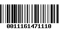 Código de Barras 0011161471110