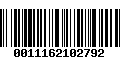 Código de Barras 0011162102792