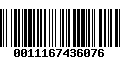 Código de Barras 0011167436076