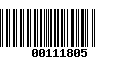 Código de Barras 00111805