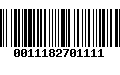 Código de Barras 0011182701111