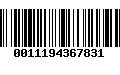 Código de Barras 0011194367831