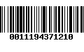 Código de Barras 0011194371210