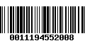 Código de Barras 0011194552008