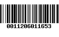 Código de Barras 0011206011653