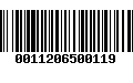 Código de Barras 0011206500119