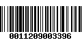 Código de Barras 0011209003396