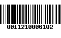 Código de Barras 0011210006102