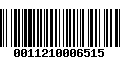 Código de Barras 0011210006515