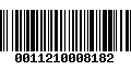 Código de Barras 0011210008182