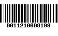 Código de Barras 0011210008199