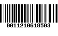 Código de Barras 0011210618503