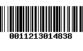 Código de Barras 0011213014838