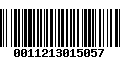 Código de Barras 0011213015057