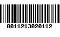 Código de Barras 0011213020112