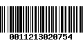 Código de Barras 0011213020754