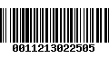 Código de Barras 0011213022505