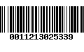 Código de Barras 0011213025339