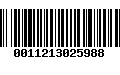 Código de Barras 0011213025988