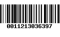 Código de Barras 0011213036397