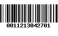 Código de Barras 0011213042701