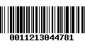 Código de Barras 0011213044781