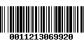 Código de Barras 0011213069920