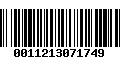 Código de Barras 0011213071749