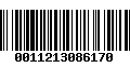 Código de Barras 0011213086170