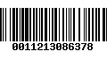 Código de Barras 0011213086378