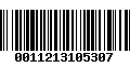 Código de Barras 0011213105307