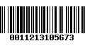 Código de Barras 0011213105673