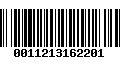 Código de Barras 0011213162201