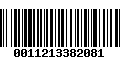 Código de Barras 0011213382081