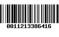 Código de Barras 0011213386416