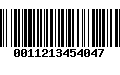 Código de Barras 0011213454047