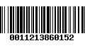 Código de Barras 0011213860152