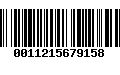 Código de Barras 0011215679158