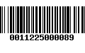 Código de Barras 0011225000089