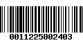 Código de Barras 0011225002403