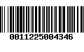 Código de Barras 0011225004346