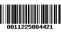 Código de Barras 0011225004421