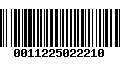 Código de Barras 0011225022210