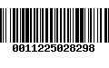 Código de Barras 0011225028298