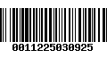 Código de Barras 0011225030925