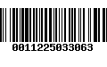 Código de Barras 0011225033063