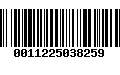 Código de Barras 0011225038259