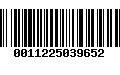 Código de Barras 0011225039652