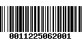 Código de Barras 0011225062001